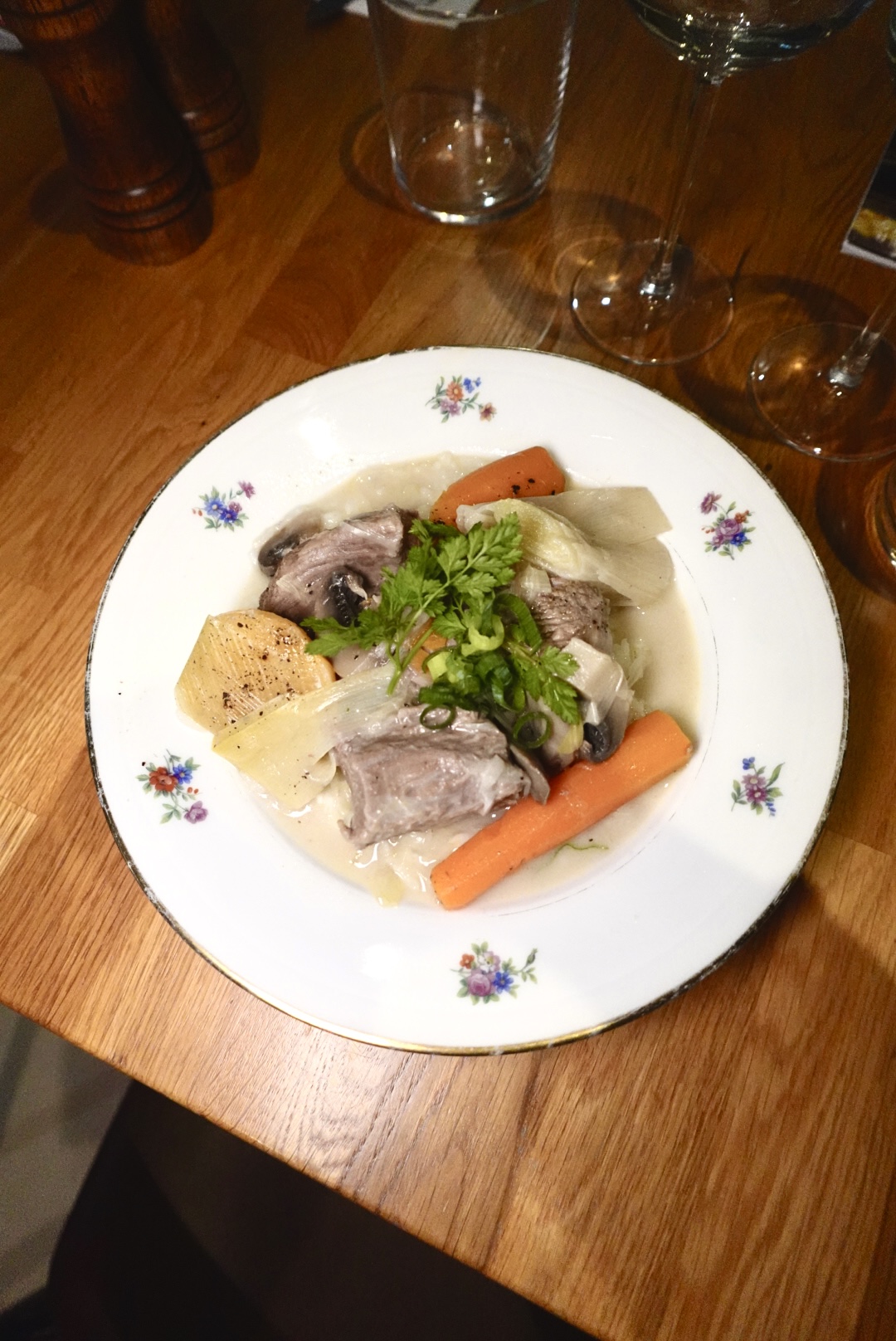 Blanquette de veau servie avec riz