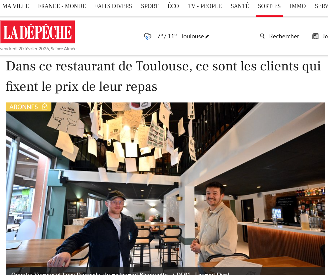 Article La Dépêche sur Blanquette